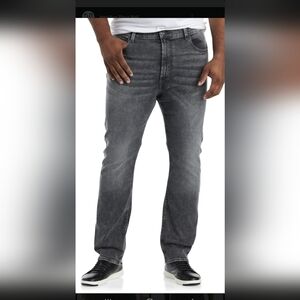 7 For All Mankind Men's Gray Straight Jeans